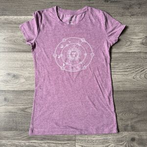 Vintage Y2K Aeropostale Celestial Sun & Moon Purple Graphic Tee - Size Medium